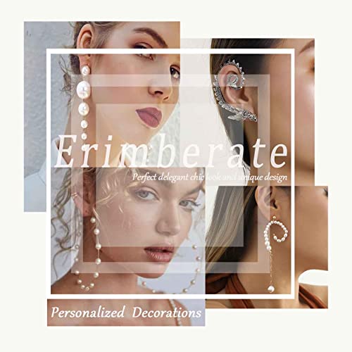 Erimberate Punk Snake Crawler Hook Earring Silver Snake Edgy Ear Pin Earring Textured Snake Ear Hook Earring Viper Snake Ear Cuff Hook Earring Jewelry For Women And Girls Gifts #TOP3