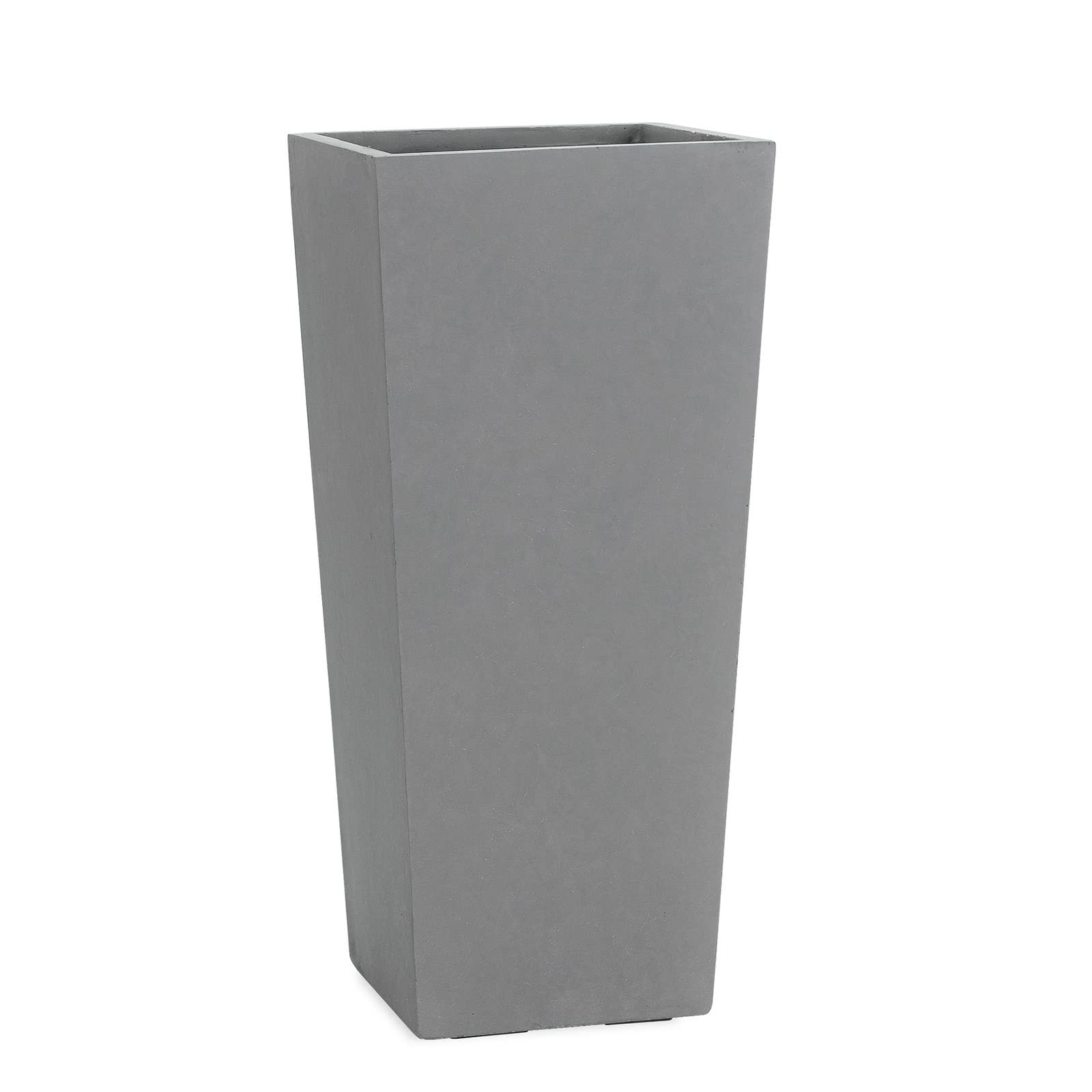 Pflanzwerk® Pflanzkübel Bodenvase Fiberglas Conic GRAU 50x23x23cm *Frostbeständige Blumenkübel* *Deutsche Premiumqualität* *Lotus-Effekt Imprägnierung*