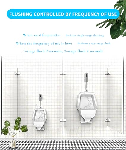 Gugxiom Automatisches Sensor-Urinalventil, Bad-WC-Urinalventil-Set, Wandmontiertes Urinal-Spülventil, Automatisches Sensor-Spülventil-Set, für Badezimmer-WC