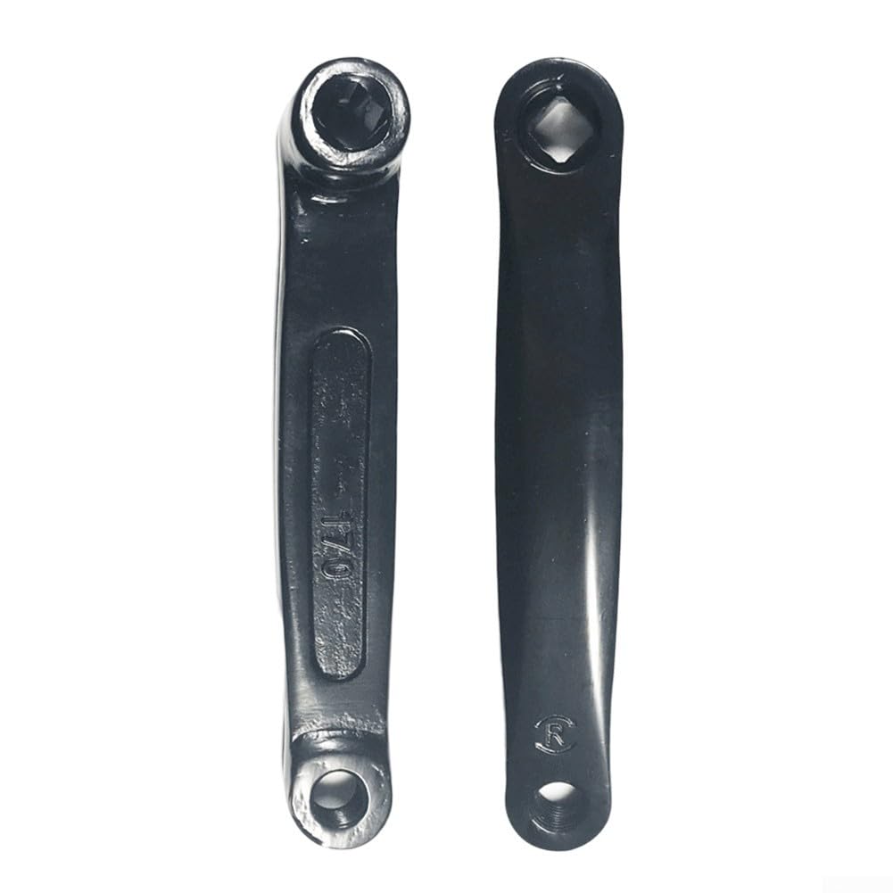 Stalowy zestaw korb rowerowych 170 mm do roweru treningowego, do treningu wewnętrznego, zamiennik gwintu M14, 13 x 13 mm, kwadratowy otwór, czarna para