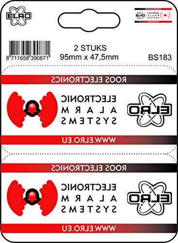 ELRO BS183 Pegatina de Aviso de Alarma, Set de 2 Piezas