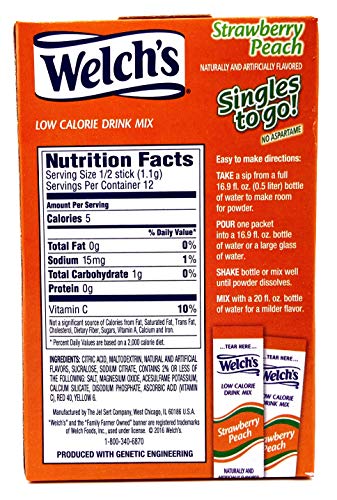 Welch\'s Singles To Go Drink Mix Bundle With Gummy Bears Recipe Card from Carefree Caribou. Includes Two (2) Boxes of Six (6) Sticks of Each Delish Flavor. Cherry Pomegranate, Grape & Strawberry Peach! - Thumbnail 5