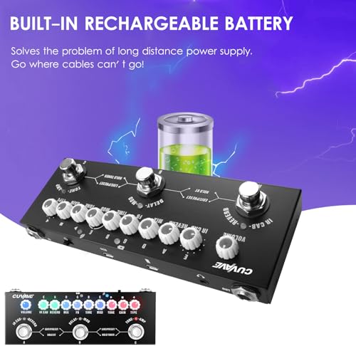 Jemora CUVAVE CUBE BABY Guitare électrique multifonctionnelle portable, pédale à effet combiné avec lecture de musique sans fil, enregistrement téléphonique, fonction d’interface audio de type C - Les Beatles, Paul McCartney, John Lennon, RIngo Starr, George Harrison Jemora CUVAVE CUBE BABY Guitare électrique multifonctionnelle portable, pédale à effet combiné avec lecture de musique sans fil, enregistrement téléphonique, fonction d'interface audio de type C – Image 3