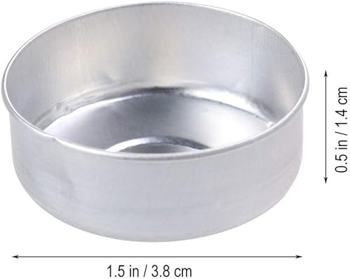 Miniatura 2 de Healifty 200pcs redondo de lata té tazas de luz caja vacía velas velas velas velas molde modelo DIY cera velas Tealight accesorios
