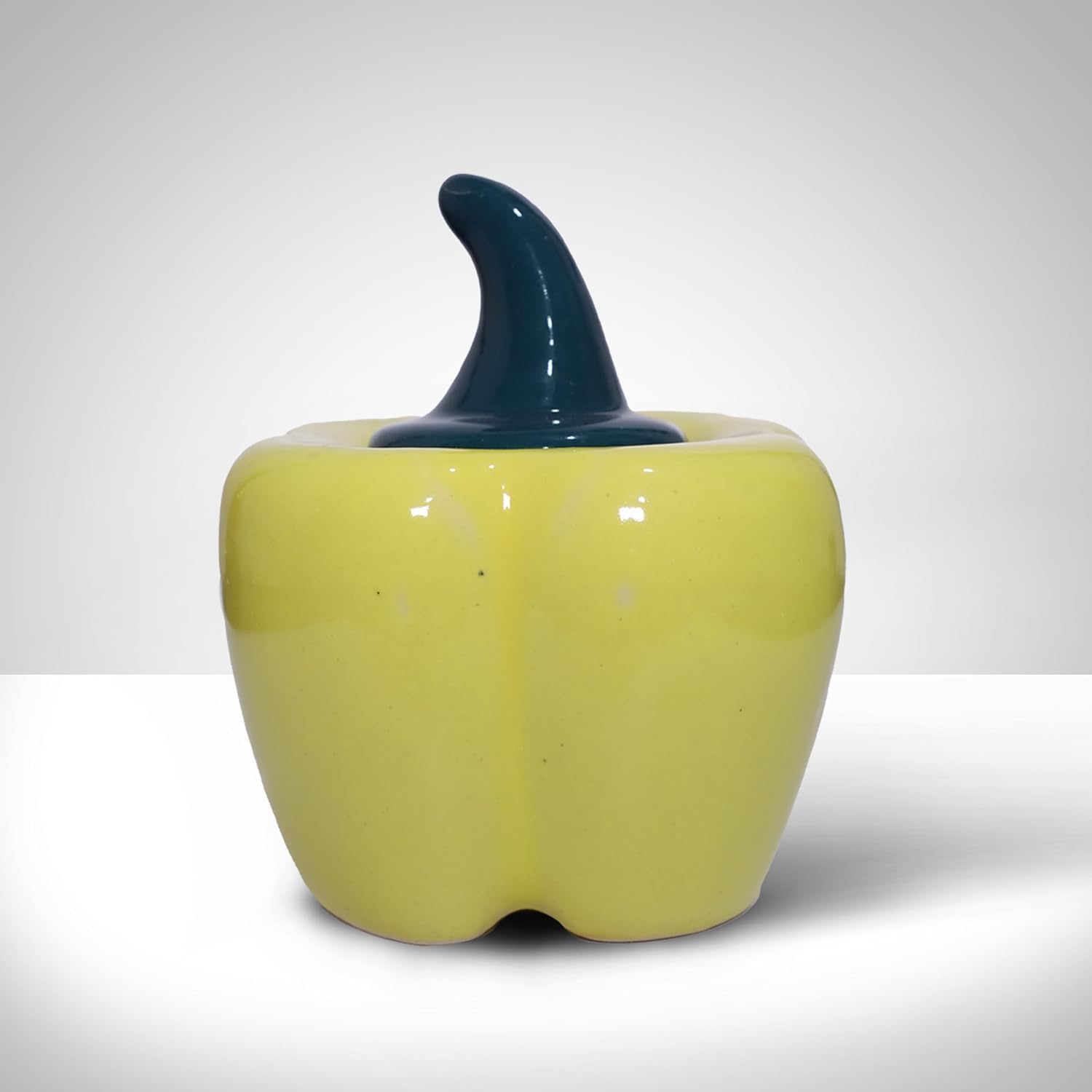 Ceramic Capsicum Jar 500ML Food Storage Decorative Container For Aachar Pickle Masala Chutney And More Multipurpose Kitchen Jar For Dining Table Home Decor And Gifting Use