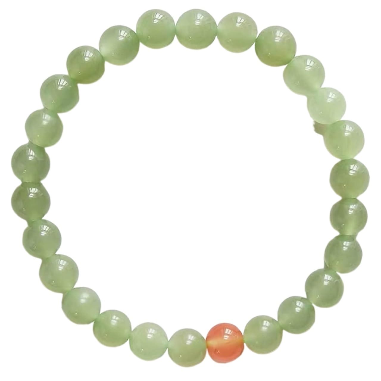 NZPOST Bracelet, Natural Jade Bracelet for Women Small 6mm Nephrite Jade Amulet Good Luck Bracelet Talisma