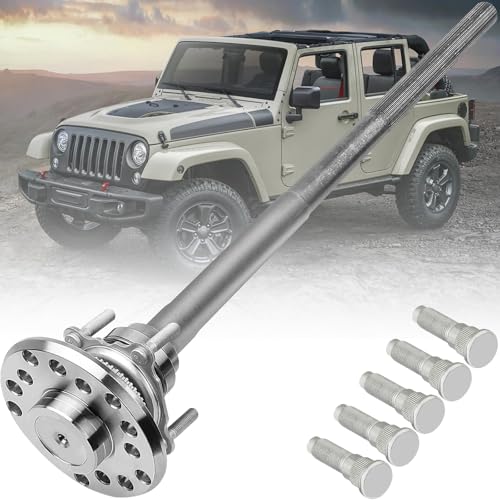 23E035 Axle Pinion Tail Bearing Seizure - Spicer Ultimate Dana 60 Bracketless Crate Axles - Jeep Wrangler 6 WildGear Rear Axle Shaft Assembly with Axle Bearing and Seal Fit for Jeep Wrangler 2007-2018 Wrangler JK 2018, Rear Left or Right, OE# 630-338, 630338, 68003272AA, YAWD4421830