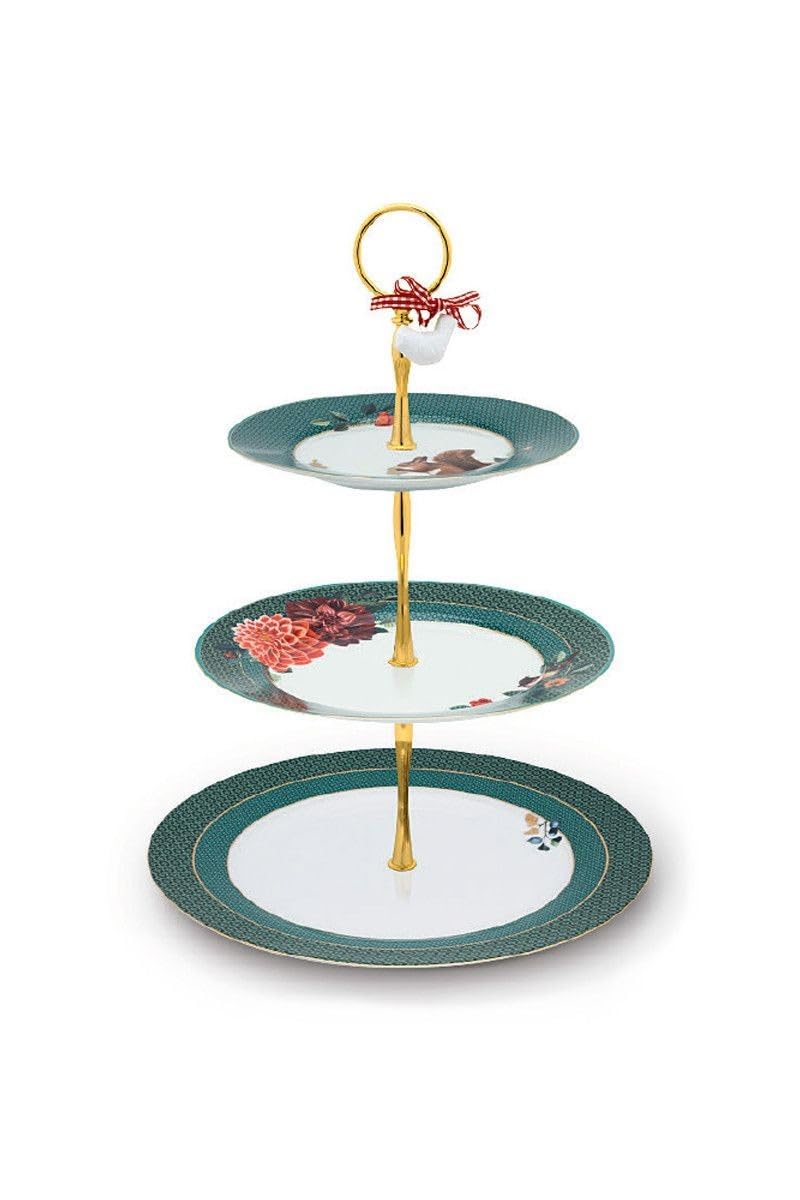 3-Tier Cake Stand, Winter Wonderland Green