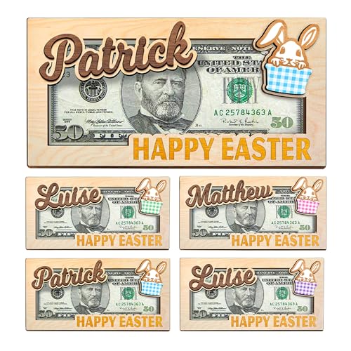 Easter Money Holder, Easter Basket Stuffers With 3 Bunny Tags, Easter Gifts for Teens, Easter Gifts for Adults, Money Holder for Gift, Easter Bunny Money Gift
