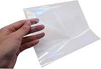 Vista 5 de 6 agujeros transparentes de PVC con holograma y bolsillos para archivar hojas sueltas, carpeta de documentos, protector de hojas de página de papel