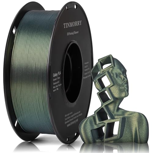 Image of TINMORRY PLA Filament 1.75mm 1kg, Galaxy PLA 3D Printer Filament, Compatible with Most FDM 3D Printers, 1 KG 1 Spool, Galaxy Green
