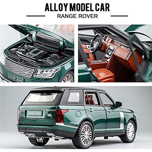 Image of DEUSON ECOM 1:24 Big Die Cast Metal Car Scale Model Refender Alloy Diecast Metal Car Openable Door Toy Car With Sound Light Pullback Toy Car For Kids Best Gifts Toys For Boys, Multicolor