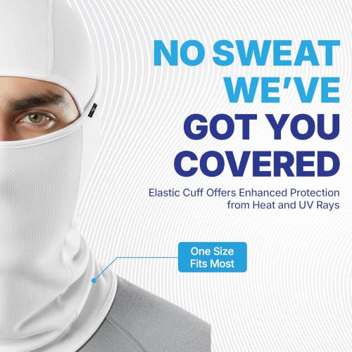 Image of Kingsway Balaclava Face Mask for Bikers - UPF 50+ UV & Dust Protection | Full Face Mask for Men & Women | Premium Riceknit Helmet Liner