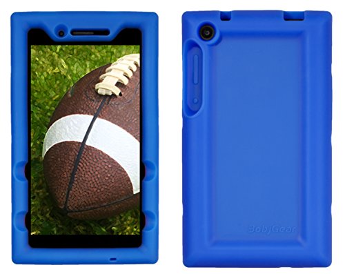 Bobj Rugged Case for Lenovo Tab 3 7 inch Models TB3-730F, TB3-730X (Does not fit Lenovo TB3-710F, TB3-710I) - BobjGear Custom Fit - Patented Venting - Sound Amplification - Kid Friendly (Batfish Blue)
