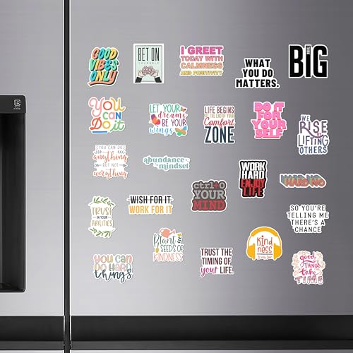 Image of WallDesign Life Inspiration Fridge Magnet Set - Motivational Designs for Daily Use, Durable Magnets, for Inspiration (Set of 23)