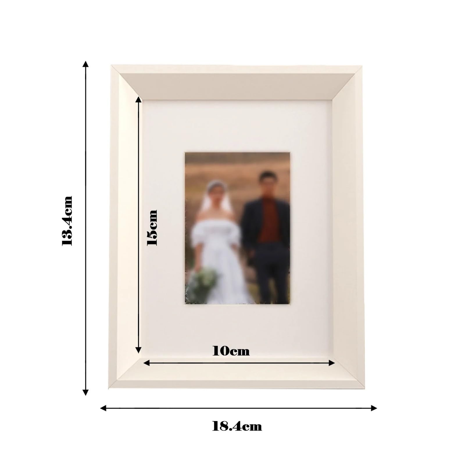 Akrylowa drewniana ramka na zdjęcia, zdjęcie plakatowa wielokolorowa 15x10cm(White)