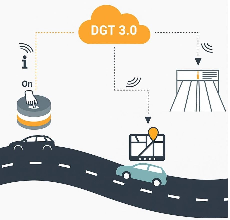 Genérico Baliza V16 Homologada - Conectada a DGT - Luz de Emergencia 360° - Resistente al Agua IP54 - Geolocalización 3.0- Fijación Magnetica (Boad, V16)