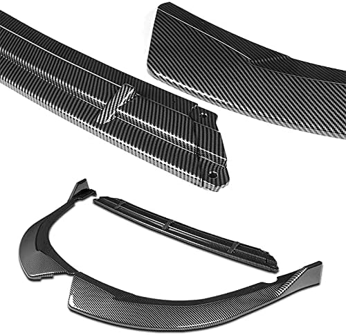 3PCS Front Bumper Lip Kit fit for compatible with 2016-2018 Kia Optima SX/SXL/S, STP-Style Splitter Trim Protection Spoiler, Air-Dam-Chin-Diffuser (Carbon Look)