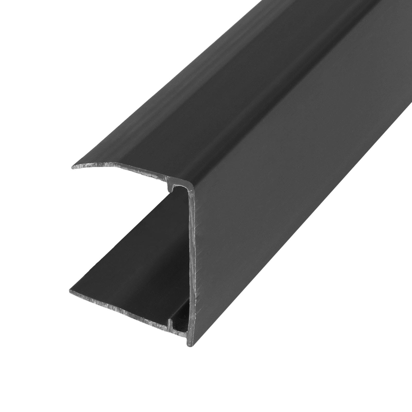Polycarbonate End Closure Roof Sheet U-Profile Trim (5m) - Anth Grey, 35mm