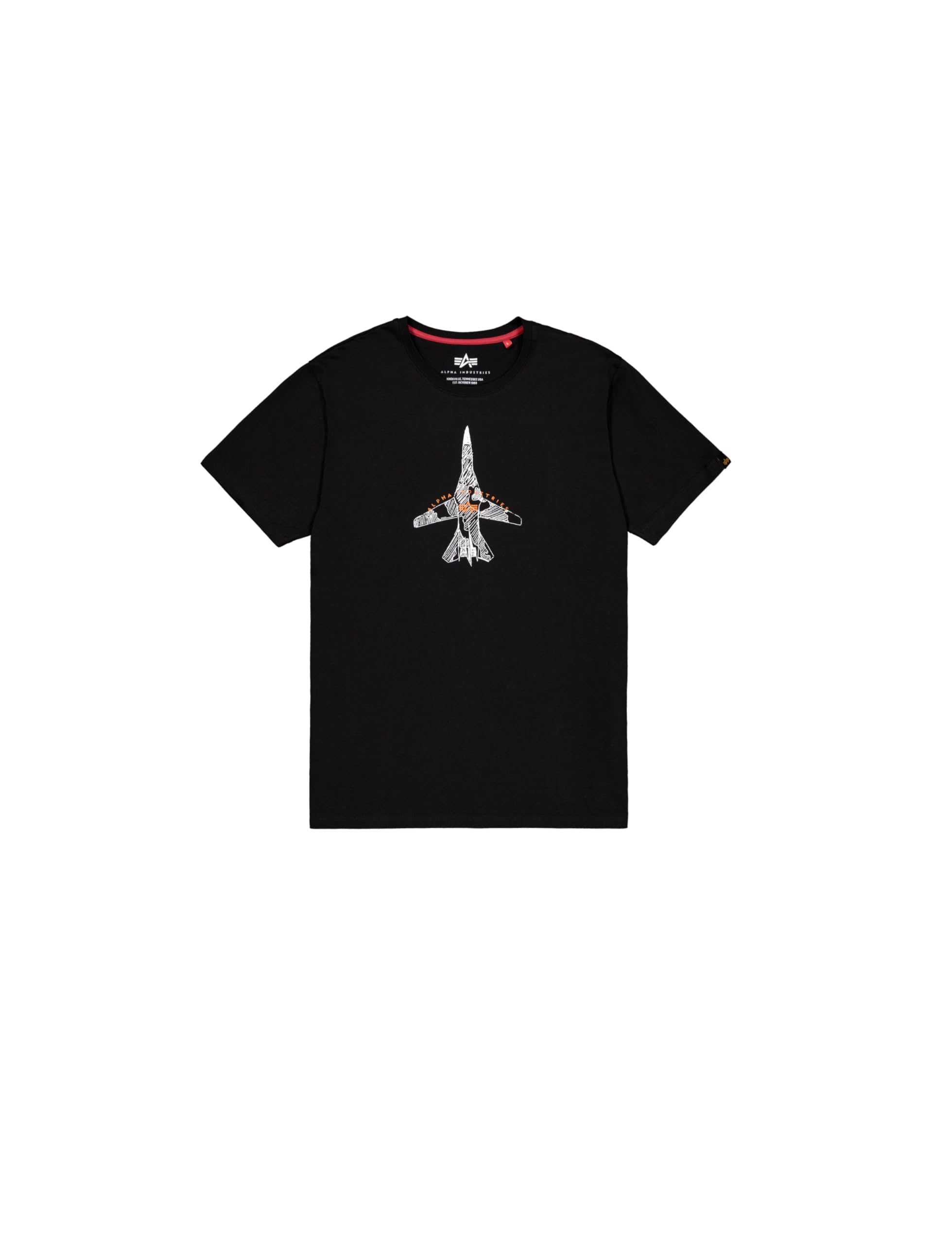 Alpha Industries Men's Noir T-Shirt Air Force Sketch