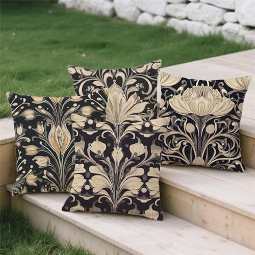 Housse de coussin 45x45cm lot de 4 lavable pour protéger vos canapés