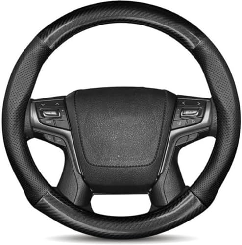 トヨタのハンドルカバー、ハンドルカバー、ステアリング。86、ハイエース、200 系、プリウス、カムリ、プラド、マーク X、ノア、クラウンの全シリーズに対応。内装品は高級で、専用車用。カーボンファイバー素材、感触が良く、滑り止め効果あり。超薄の M サイズ、