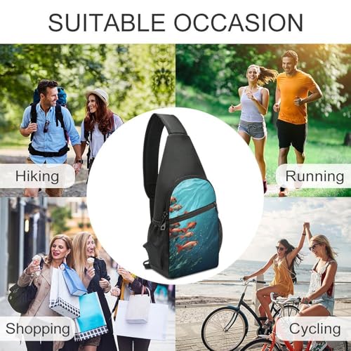 Bolso tipo sling para pecho Fish Aquarium para hombres y mujeres miniatura 6