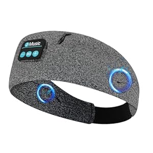 Sleep Headphones Wireless Bluetooth for Side Sleeper -Cozy Elastic Music Sleep Band Speakers Detachable, Sports Wireless Earphones for Running, Yoga, Fitness, Workout, Travel Unisex