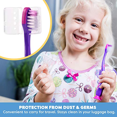 image for Lingito Kids Toothbrush Suction Cup with Covers, Toddler Toothbrush So