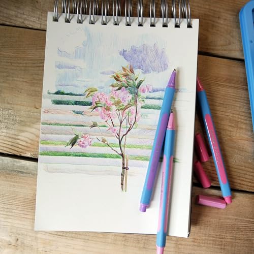 Image of Schneider 152222 Slider Edge Pastel XB Ballpoint Pen (Triangular Pens with Line Width XB) Pack of 10 Flamingo