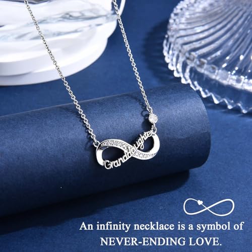 Infinity Mom Grandma Nana Sister Aunt Daughter Auntie Granddaughter Niece Necklace Gifts, Christmas Birthday Valentines Day Mothers Day Easter Graduation Back to School Gifts Stocking Stuffers Presents for Women Girls Her3