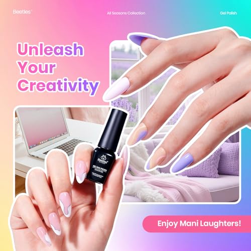 Image of Beetles Gel Nail Polish Set - 25 Colors Pink Red Blue Green Gel with Base & Top Coat Soak Off UV LED Gel Polish Kit for DIY Salon Summer Manicure