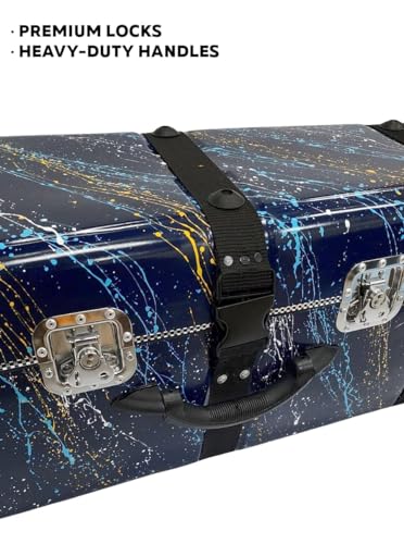 Image of MIRAJ Musical Tabla Fiberglass Case 3 Set (Dark Blue Splash)