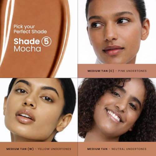 Image of Foxtale SPF 50 PA++++ Tinted Sunscreen, 05 Mocha | In-Vivo Tested & UVA /B Protection | Niacinamide & Vitamin E | Daily Wear, Blurs Pores, Evens Tone, Matte Finish, Non-Greasy | All Skin Types | 50ml