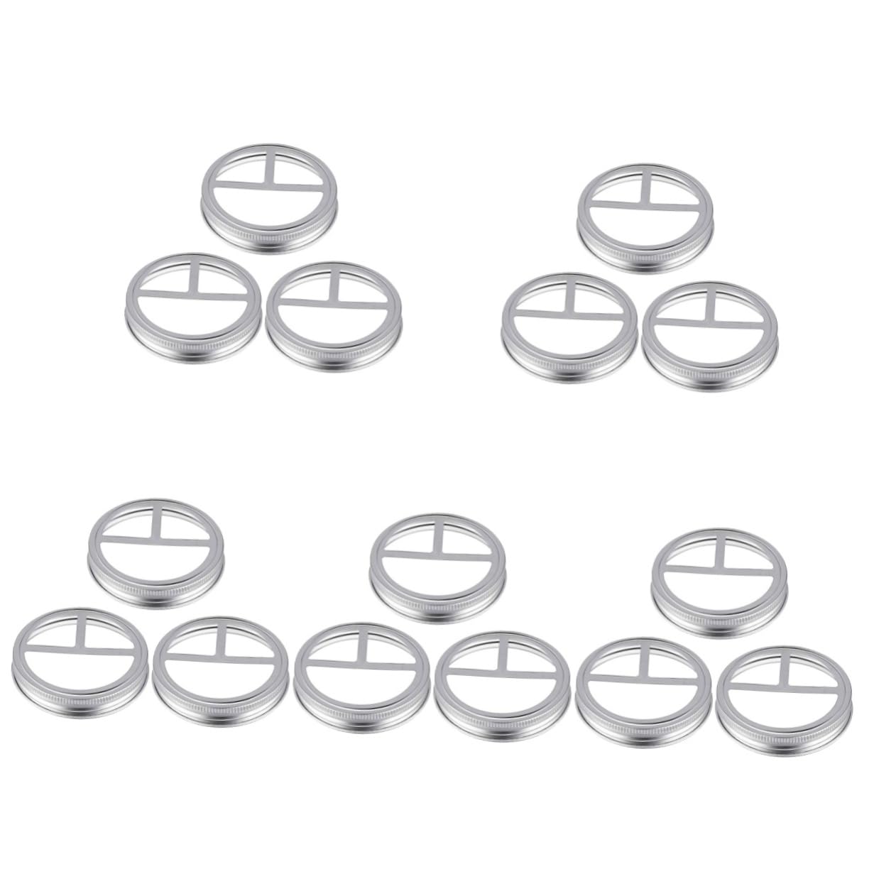 5 Sätze Zahnbürstenabdeckung Teigpressmaschine Abzeichenherstellungsset Spule Geteilter Zahnputzbecher Riemen Hängehalterung Rundes Gefäß Gitter Rostfreier Stahl Silver 3 Stück * 5 IMIKEYA