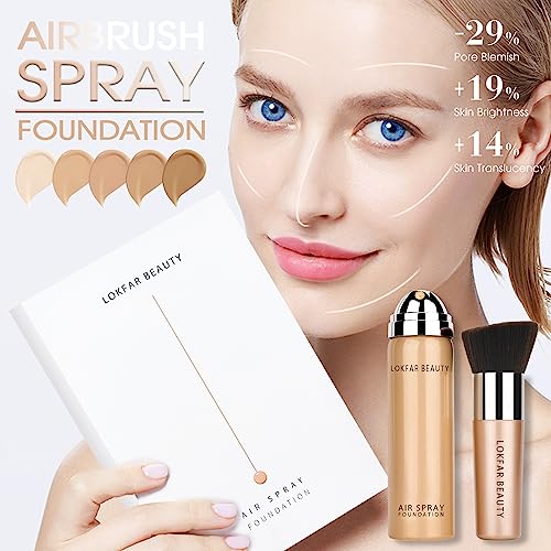 Lokfar LF1108-04 Airbrush Foundation Spray, Silky Mist Foundation Spray Makeup Set thumb #1