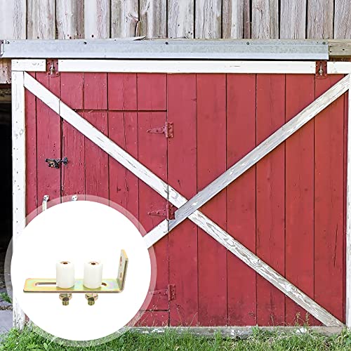 iplusmile Sliding Gate Roller Guide Wheel with L Post Bracket Nylon Dual Rollers for Garden Fence Slide Gate Support Hardware - Image 4