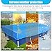10 x 6 Rectangle Pool Cover 118x79 in for Above Ground Pool 10 ft Frame Swimming Pool Cover Draw Strings for 9.8 ft x 6.6 ft Rectangular Pools Winter Cover Heater PE for Above-Ground Pool