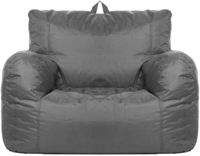 Comfortable Lazy Sofa Cover Chair, No Padding Oxford Cloth Waterproof Recliner Seat Bean Bag Cushion Stool(D)