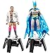 Set of 2 Solar Powered Rotating Spinning Action Figure Displays