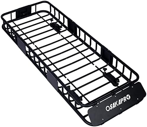 Slim Roof Cargo Basket Rack 150 lbs Capacity, 64" Compact Steel R...
