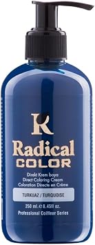Radical Color Turquoise Amonyaks z Su Bazl  Sa  Boyas  250 ML 1 Adet Turkuaz