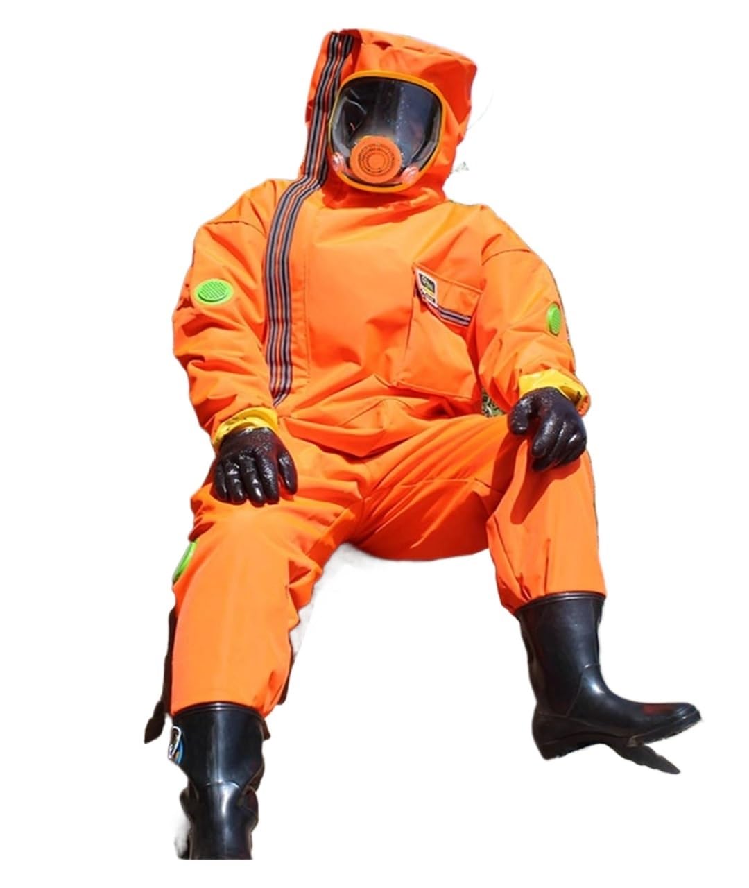 Traje de Apicultura Ropa for Avispas, Conjunto Completo Grueso antiabejas, Traje antiavispas Transpirable con Ventilador, Equipo for cultor, Herramientas(Oranje,12V Fan XXL)