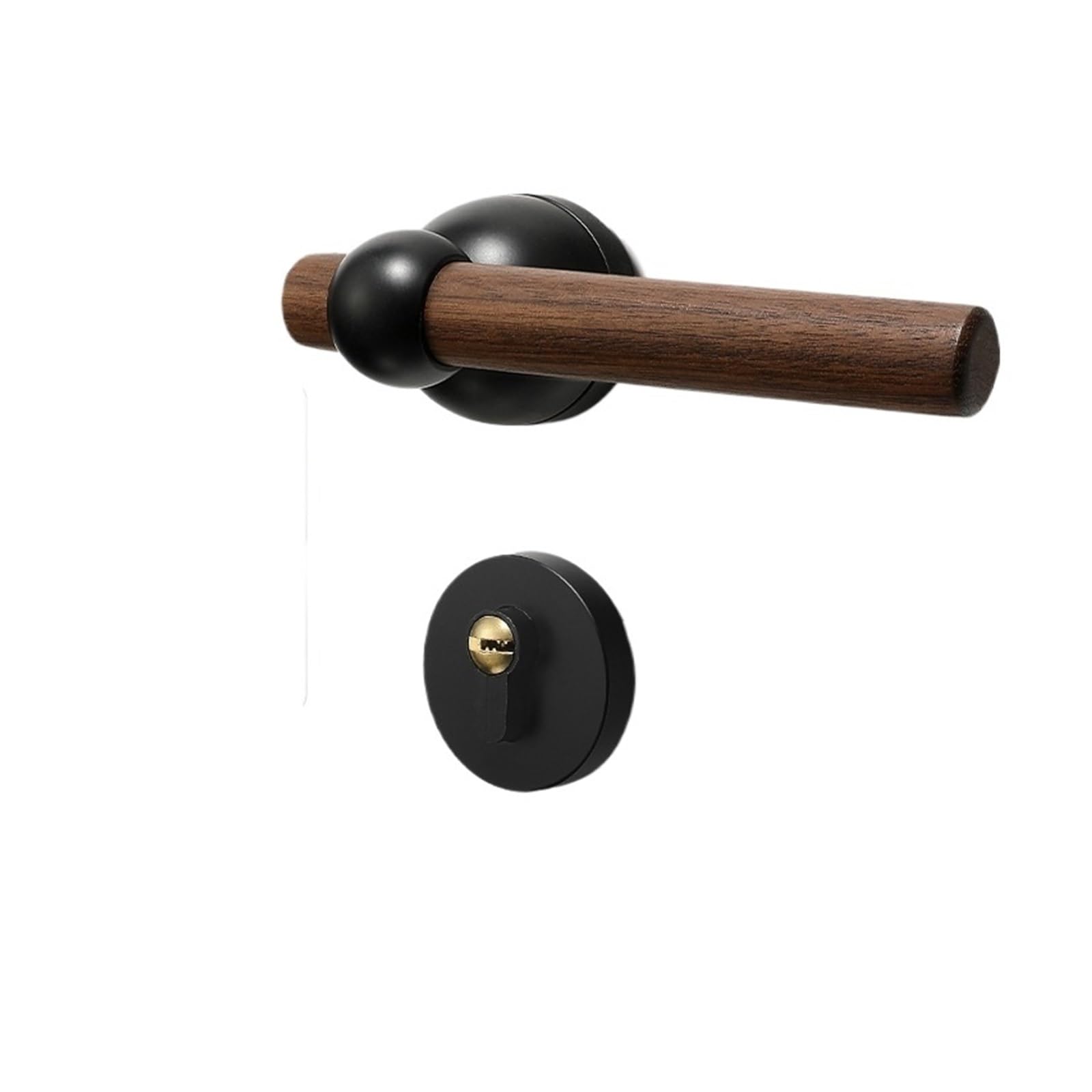 Serrure magnétique intérieure silencieuse pour porte en noyer