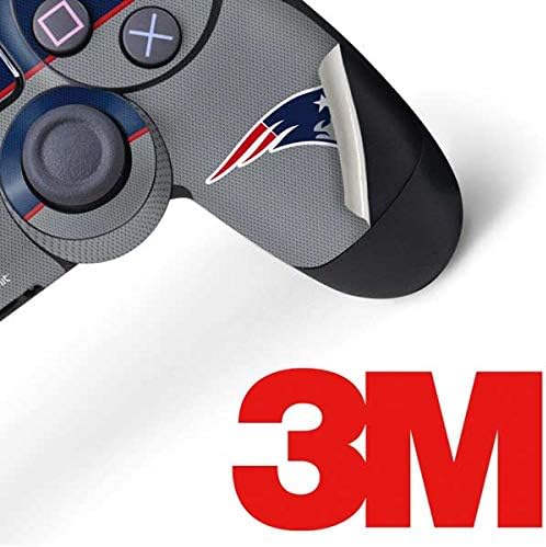 Vista 43 de Skinit Calcomanía para juegos compatible con el controlador de PS4, diseño oficial de los New England Patriots de la NFL, en blanco y negro