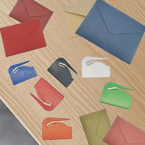 Letter Opener Mail Opener For Women, Men, Office, Home & Business Travelers - Openers With Safety Concealed Razor Blade And Guiding Tip For Perfect Cut （4Pcs） (White) #TOP1