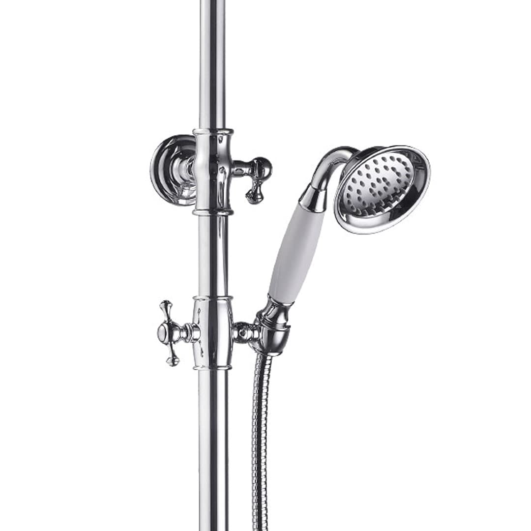 Essebagno Columna de ducha Leeds 2 retro cromada con mezclador mecánico