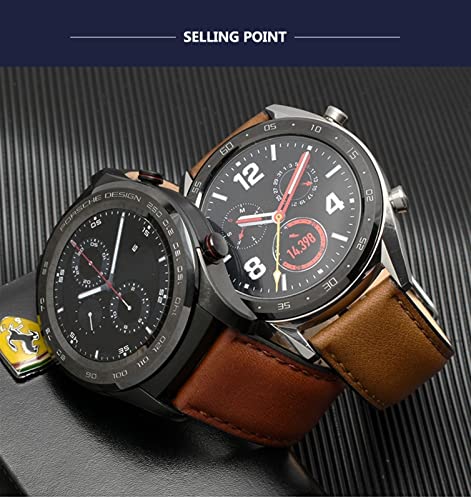 Bracelet de montre en cuir véritable avec broches interchangeables pour Huawei Watch GT