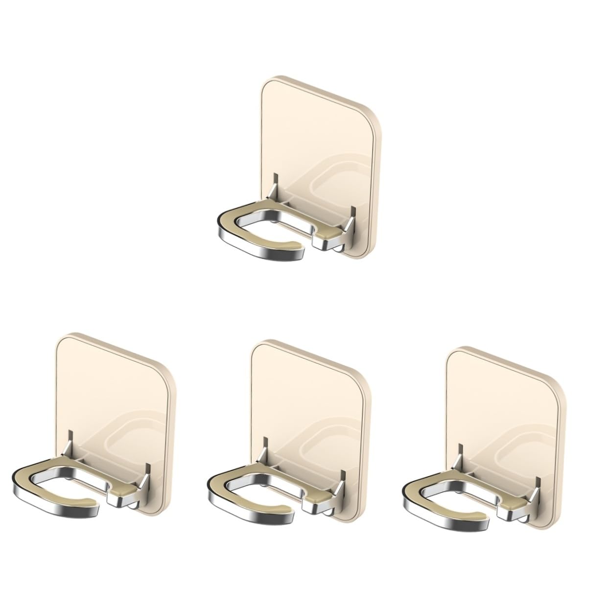 Baluue 4piezas Soporte De Secador De Pelo De Pared Estante Sin Perforación para Baño Organizador De Secador De Cabello Almacenamiento Práctico