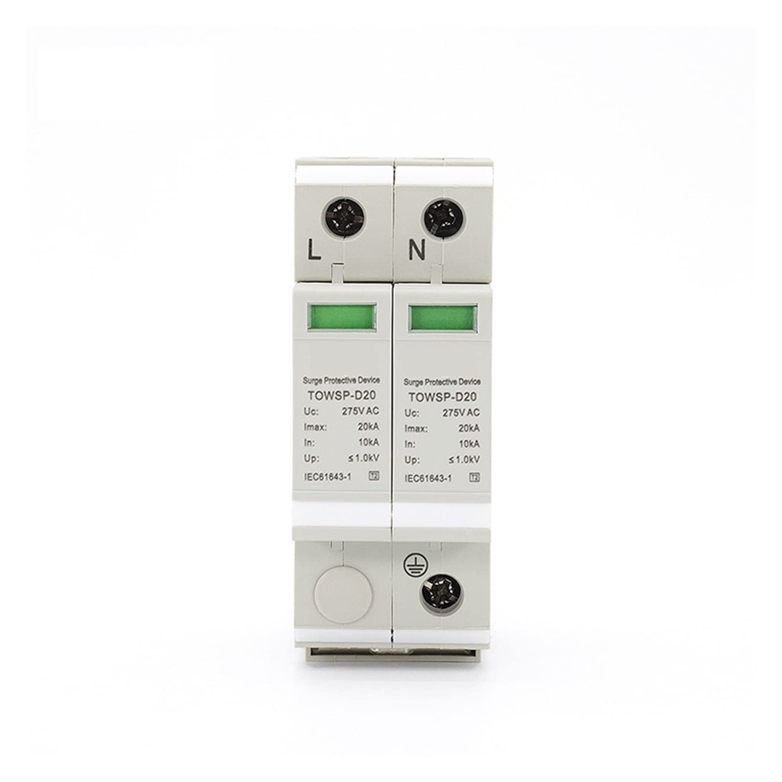 Protezione da sovratensione CA 10KA-20KA Scaricatore di Classe D (Size : TOWSP-C40-2 2P20KA-40KA)